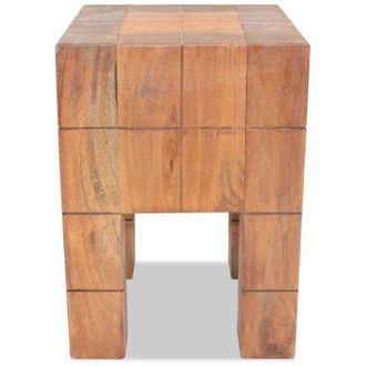 vidaXL Sgabello in Legno Massello di Mogano vidaXL