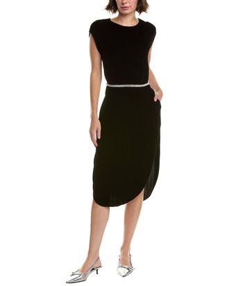Velvet Velvet By Graham & Spencer Harper Velvet Silk-Blend Midi Dress