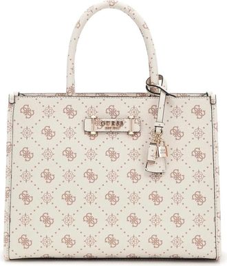 Guess Silia Girlfriend Sat Vanilla Schoudertas - Dames - Handtassen - Wit - ONE Size - Tassen