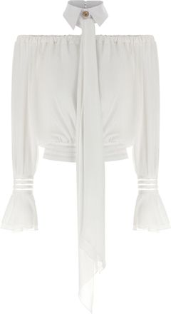 Elisabetta Franchi blouse met overhemdkraag