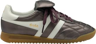 Gola Womens Stadium 86 Sneakers In Pewter/off-White