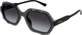 Chlo&eacute; Ch 0227S Zonnebril - Dames - Zonnebrillen - Grijs - 56 MM - Accessoires