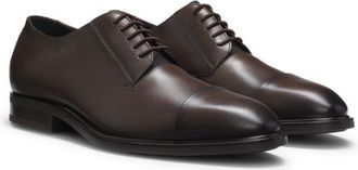 BOSS Cap-toe Derby shoes in leather