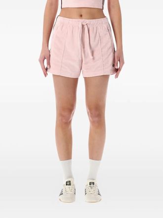 adidas Firebird drawstring shorts - women - Cotton/Recycled Polyester - L - Pink