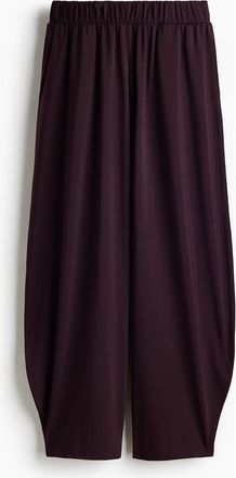 H&M Jersey balloon-leg pants in Dark Purple at Nordstrom, Size Xx-Large