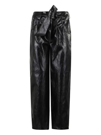 Federica Tosi belted pleated trousers - Black