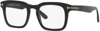 Tom Ford 50mm Square optical glasses in Black at Nordstrom