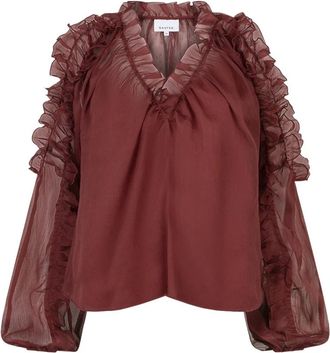 Dante6 Dames, Blouses & Shirts, Rood, Maat: XS Chiffon