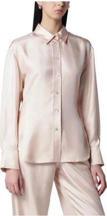 R&oacute;he Shirts, female, Pink, Size: S Shaped Silk-Twill Shirt