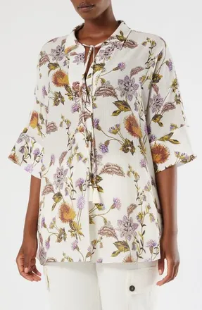 Marina Rinaldi Mrs. Senior Crepe Shirt in White at Nordstrom, Size 22W