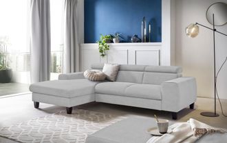 Cotta Ecksofa »Morven L-Form mit Kopfteilverstellung« wahlweise mit Bettfunktion, Bettkasten & Wireless-Charger