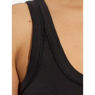 Christophe Lemaire Scoop Neck Cotton Tank Top - Black