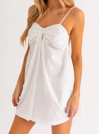 Le Lis Blanc Deux Koko Sleeveless Tunic Dress In White
