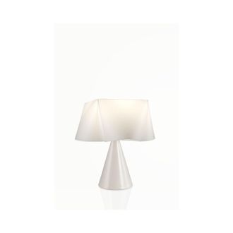 Linea Zero L&aacute;mpara De Mesa Blanca En Pl&aacute;stico Cm. 28x32h