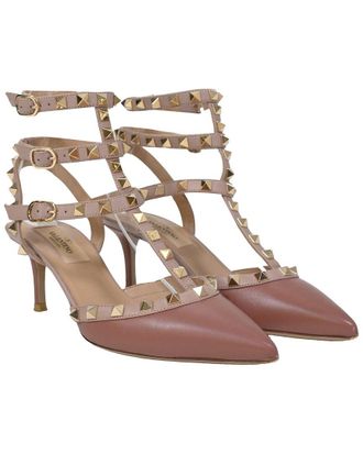 Valentino Womens Leather Rockstud Caged Pump (Authentic Pre-Loved)