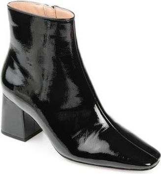 Journee Collection Haylinn Vegan Leather Bootie in Black Pu at Nordstrom Rack, Size 6.5
