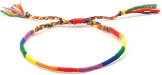 Generic Bracelet Lesbians Rainbow Pride Wristband Woven Adjustable Friendship Jewelry,Colorful Bracelet Clever and Attractive