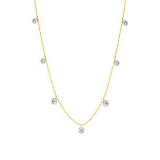 Graziela Small Floating Diamond Necklace in Yellow in Yellow Gold at Nordstrom