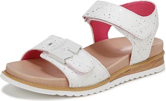 Dr. Scholls Shoes womens Island Original Sandal Kids, White Speckles Smooth, 2