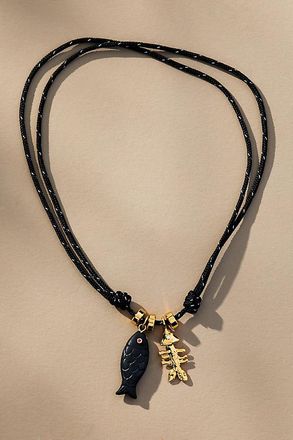 &Eacute;liou &Eacute;liou Peixe Pendant Cord Necklace