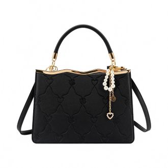 Like Dreams Womens Amara Embossed Top Handle Crossbody Bag In Black