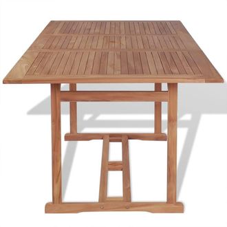 Berkfield Home Garden Table 180x90x75 cm Solid Teak Wood in Brown | Size: 180 x 90 x 75 cm