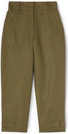 Motivi Linnenmix broek - Dames - Straight fit broeken - Groen - 2XS - Linnen - Broeken