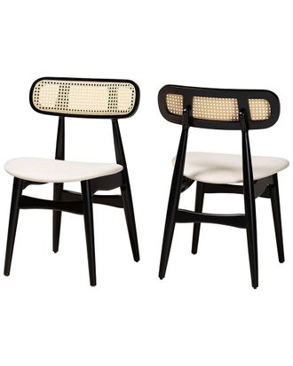 Baxton Studio Set Of 2 Tarana Mid-Century Modern Dining Chairs