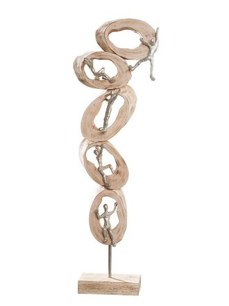 Gilde Figur Climb, Mangoholz, Natur H: 77 cm