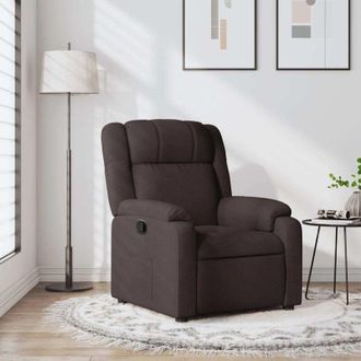 vidaXL Sill&oacute;n Reclinable De Tela Marr&oacute;n Oscuro Vidaxl