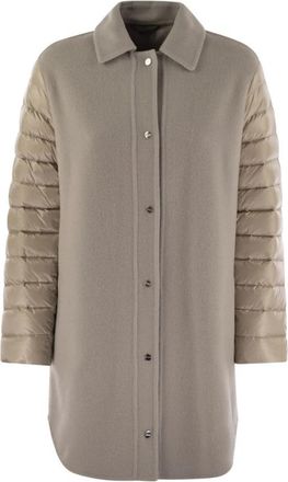 Herno Single-Breasted Coat - Dames - Mantel - Beige - XL - Wol - Jassen