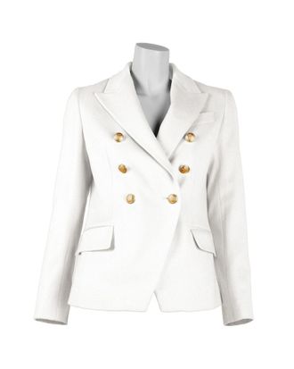 Made in Italy Double-Breasted Wool Jacket with Gold Buttons