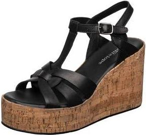 Antelope Abana T-Strap Platform Wedge Sandal in Black at Nordstrom Rack, Size 10