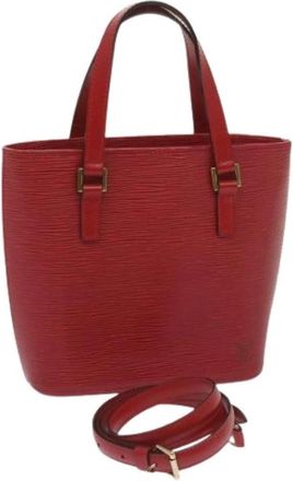 Louis Vuitton Tweedehands leren Louis Vuitton tassen - Dames - Vintage Handtas - Rood - ONE Size - Leer - Vintage