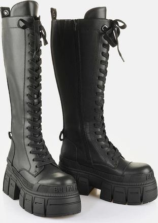 Buffalo Womens Buffalo Gospher Lace Up High Womens Black Boots - Size: UK 7 / eu 41 / us 10