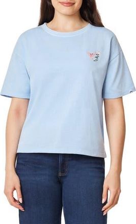 C&C California Toni Boxy Cotton Crop Tee in Blue Bell Hummingbird at Nordstrom Rack, Size X-Large