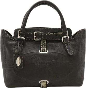 Fendi Pre-owned Selleria Villaborghese Leren Handtas - Dames - Vintage Handtas - Bruin - ONE Size - Leer - Vintage