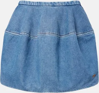 Loewe Double L denim miniskirt