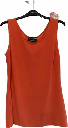 Frank Lyman Design Womens Sleeveless Tank In Tangerine