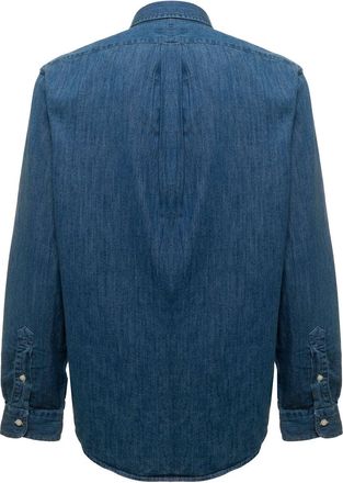 Polo Ralph Lauren Mens Shirt Slim Fit Denim Blue Cotton