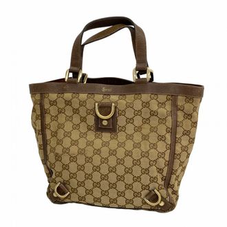 Gucci Brown Canvas Tote Bag (Pre-Owned)