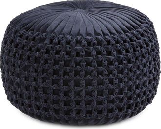 Simpli Home Renee Boho Round Pouf