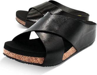 Volatile Womens Ablette Rustic Criss Cross Sandal In Black