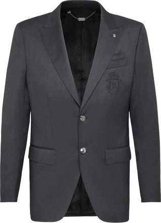 Billionaire Boys Club Blazer Crest - Heren - Blazers - Grijs - 2XL - Wol - Jassen