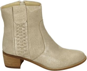 Aqa Aqa, Schoenen, Dames, Beige, 40 EU, Su&egrave;de, A8745 Western Enkelboot