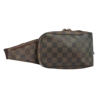 Louis Vuitton Pre-owned Damier Ebene Schoudertas - Dames - Pre-owned - Bruin - Maat: ONE Size