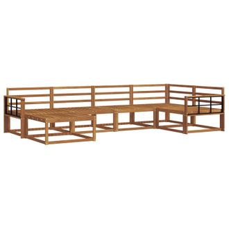 vidaXL Conjunto De Sof&aacute;s De Exterior 6 Pcs Natural Vidaxl