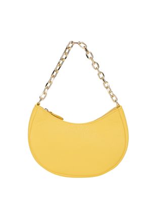 Felipa Leren schoudertas Dames Donkere citroen