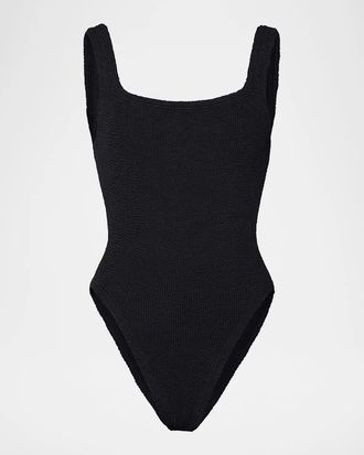 Hunza G Square-Neck One-Piece Swimsuit