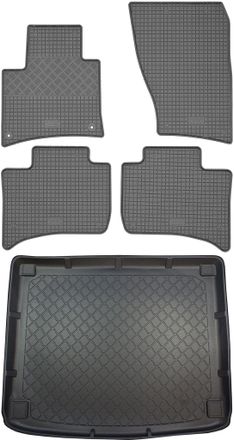 OEM Juego De Alfombrillas De Goma Para Coche Y Alfombrilla Para Maletero Para Porsche Cayenne Ii 92a Suv (5 Puertas) De Mayo De 2010 A Octubre De 2017